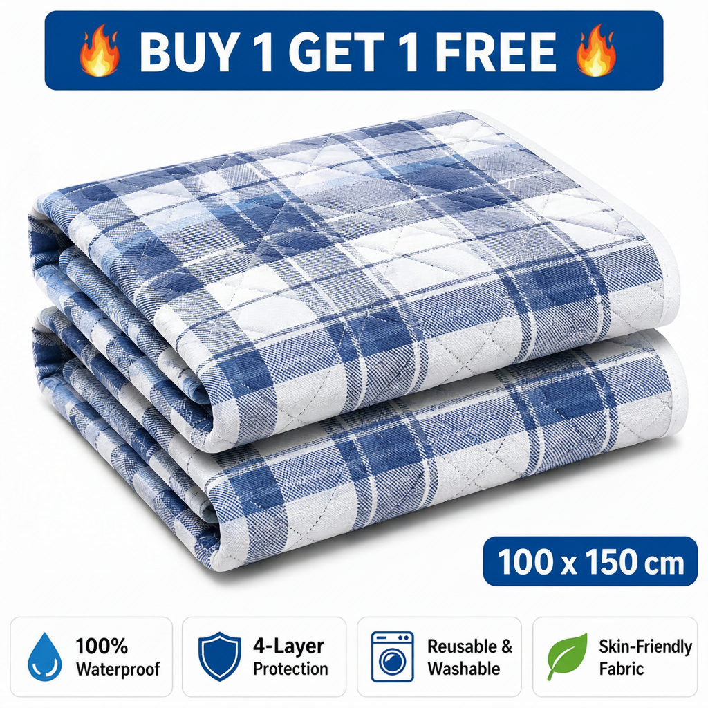 Special Washable Diaper Pad For Adults - 4 Layers (Pack Of 2)