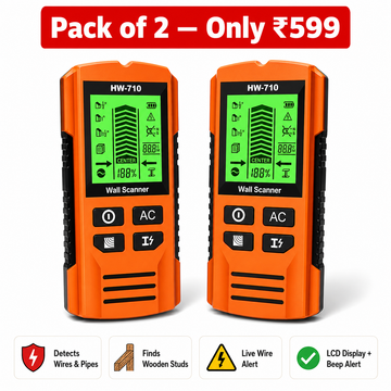 Multi-Function Metal, Wood & Cable Detector (Pack of 2)
